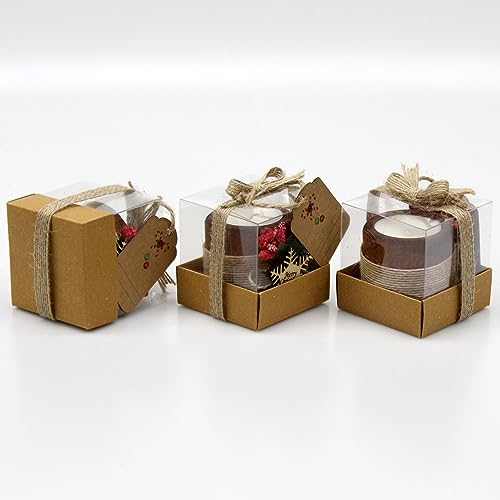 10PCS Handmade Wooden Christmas Candle Holder with Snowflake Design