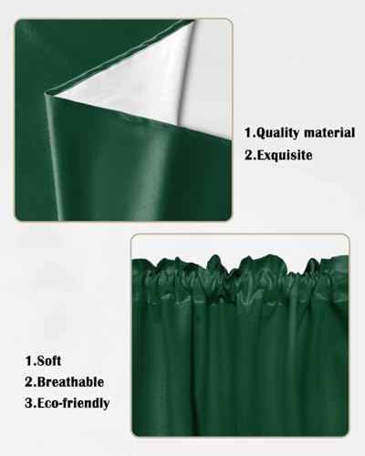 Swag Valance Set - Modern Hunter Green Olive Green Window Curtains