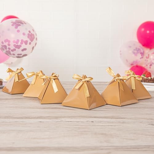 Restaurantware Pyramid Favor Boxes 3x3x3 Inch 100 Pack