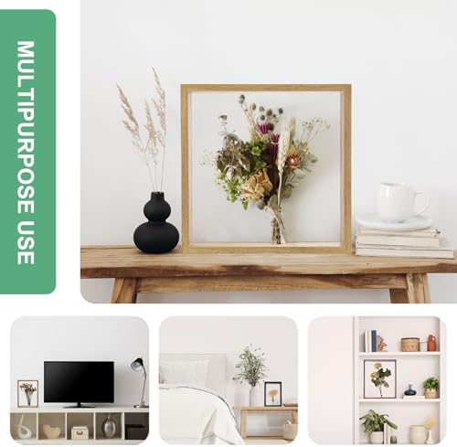 2-Pack Dried Flower Frame 6x6 Inch Double Acrylic Wood Display Frame