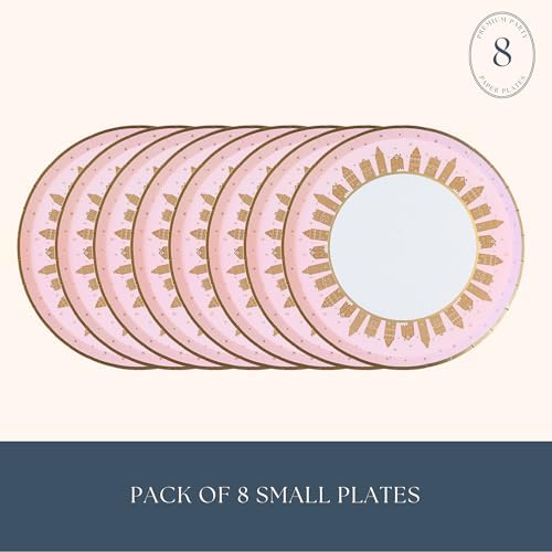 Bonjour Fete Pink Gingerbread Paper Plates 8 In Pack Of 8