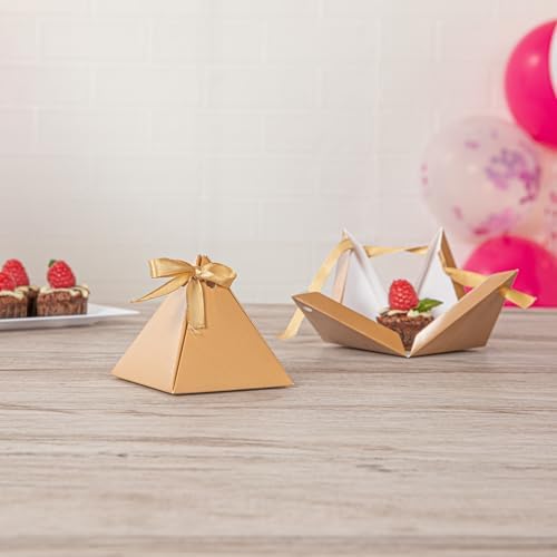 Restaurantware Pyramid Favor Boxes 3x3x3 Inch 100 Pack