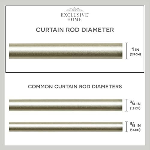 Exclusive Home Curtains ER1006-01 Matte Silver Rope Knot Rod Set