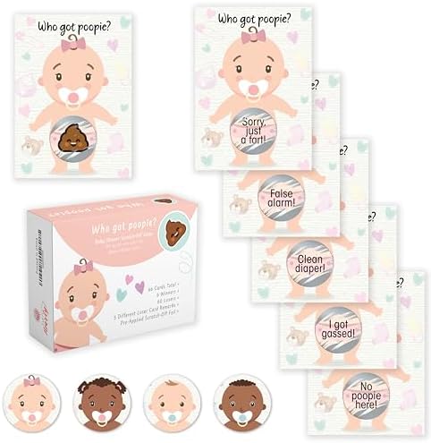 Party Hearty Baby Shower Games 66 Poopie Scratch Off Tickets