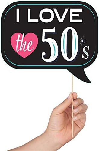 50s Photo Booth Props - 41-Piece Diner Party Kit
