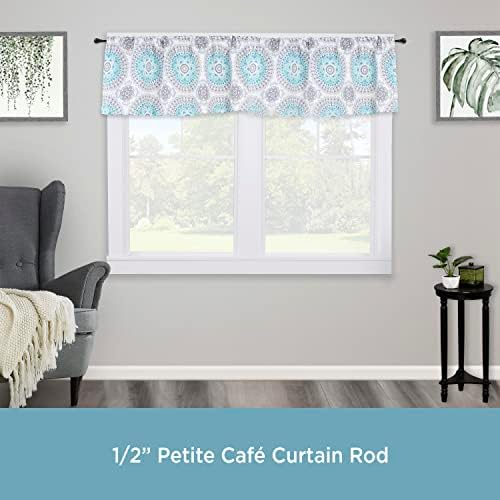 Kenney KN55929 Petite Caf Curtain Rod with Decorative Balls