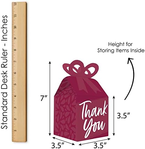 Burgundy Elegantly Simple Bow Box Set of 12