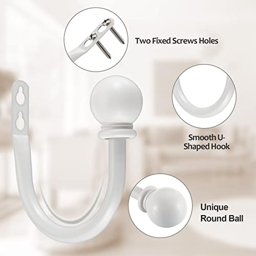 Sumnacon Set of 2 Decorative Curtain Holdbacks White