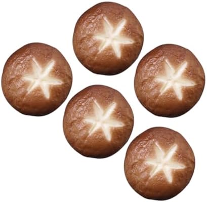 5pcs Artificial Shiitake Mushroom Model for Barbecue and Photo Props
