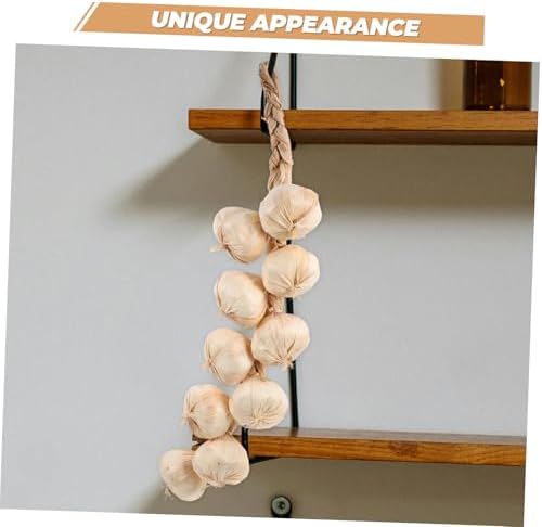 Cabilock 3Pcs Artificial Garlic Strings Kitchen Decor