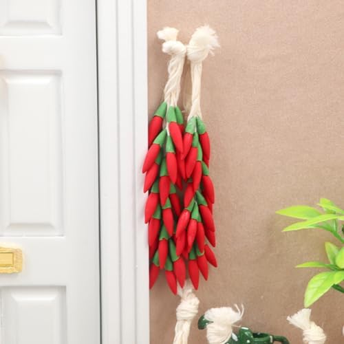 GLEAVI 5 Strings Lifelike Chili Props for Home Decor