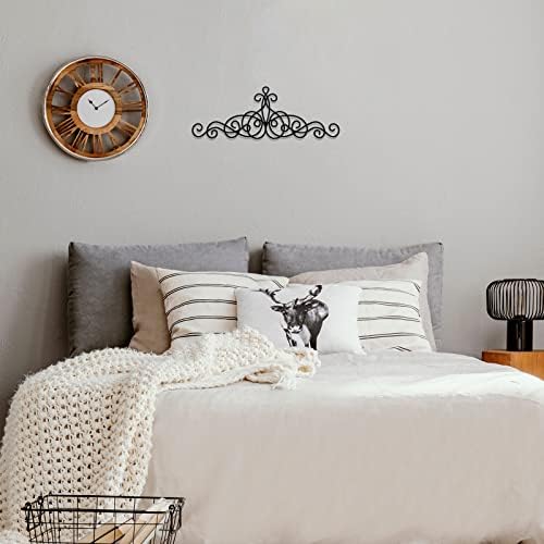 Zhengmy Black Metal Scroll Wall Art Decor