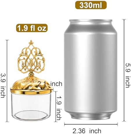 24 Pack Clear Candy Favor Boxes with Gold Lids