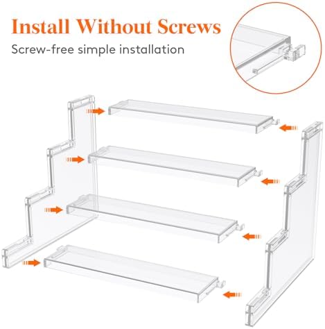 Lifewit 4 Tier Clear Display Riser Stand 9 Inch 1-Pack
