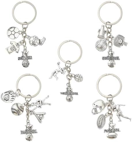 UR URLIFEHALL 5 Piece Alloy Sports Keychain Set