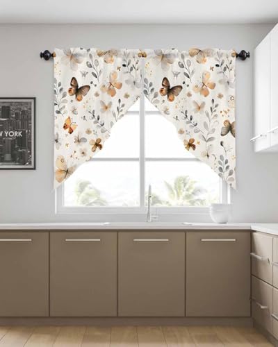 Spring Swag Curtain Valance for Windows Pack of 2