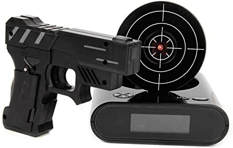 EC VISION Gun Alarm Clock with Recording Feature - Black
