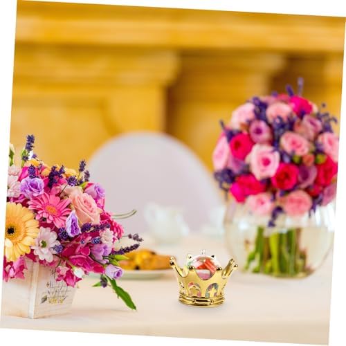Wakauto 12pcs Gold Silver Wedding Candy Box Fillable Crown Dome