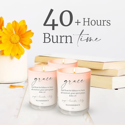 Elly Grace Scented Soy Candle with Bible Verse