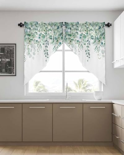 TweetyBed Sage Green Eucalyptus Swag Valance