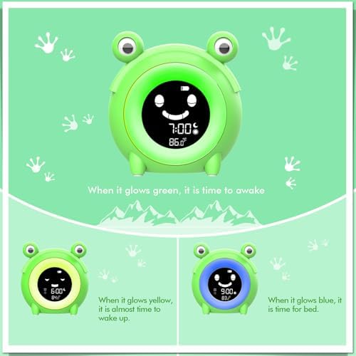 Kids Alarm Clock with Night Light and Sleep Sounds