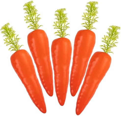 AUEAR 5 Pack Artificial Carrots Decor