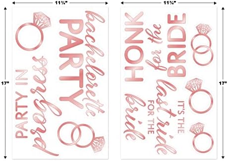 Beistle 9 Piece Bachelorette Car Decorations Vinyl Clings