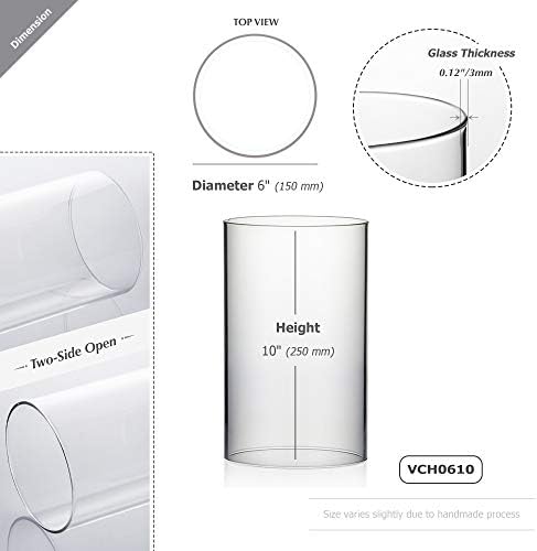 WGVI Hurricane Candle Holder Sleeve Clear Glass