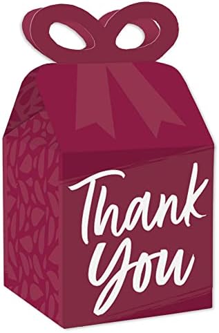 Burgundy Elegantly Simple Bow Box Set of 12
