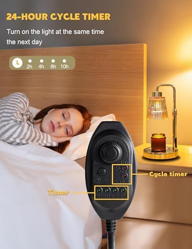 Candle Warmer Lamp with Timer and Dimmer