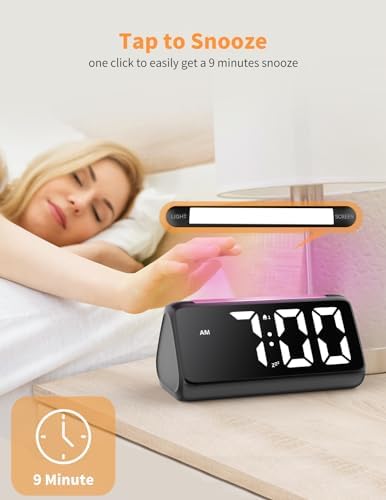 Netzu Digital Alarm Clock with RGB Night Light and Dual Alarm