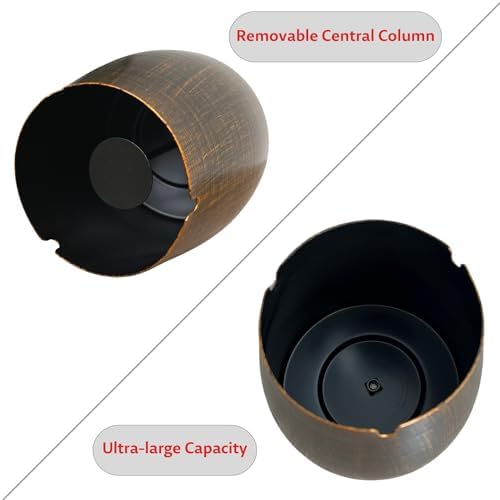 Wusifie Large Outdoor Ash Tray with Lid