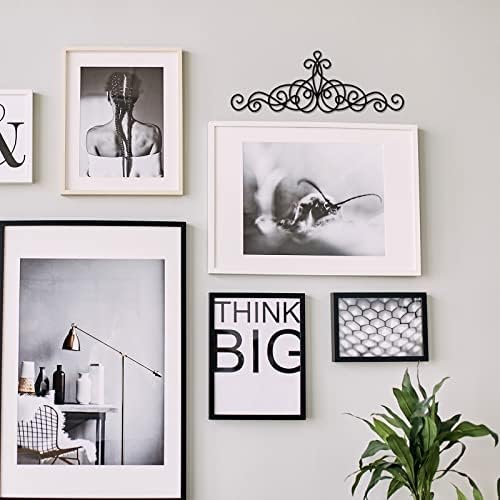 Zhengmy Black Metal Scroll Wall Art Decor