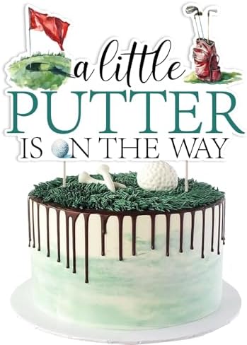 Golf Theme Baby Shower Cake Topper With Putter