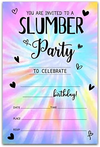 Sleepover Party Invitations 20 Cards Envelopes