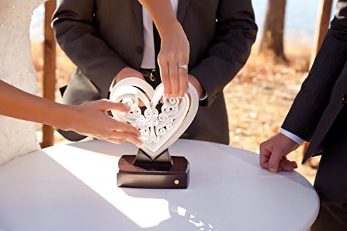 Unity Heart Pearlescent White Wedding Candle Alternative