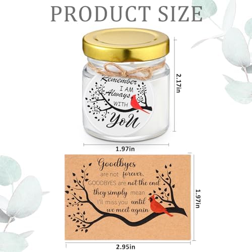 Tondiamo 20 Pcs Red Cardinal Memorial Candle Favors