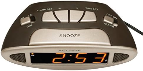 AcuRite 13027A Digital Alarm Clock Black