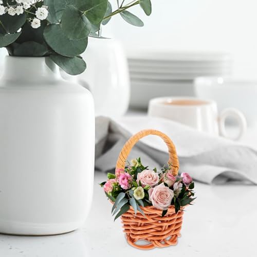 10Pcs Mini Woven Baskets with Handles for Party Favors