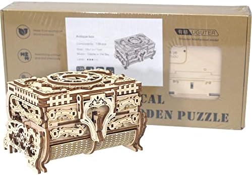 3D Wooden Puzzle Music Box - Antique Case