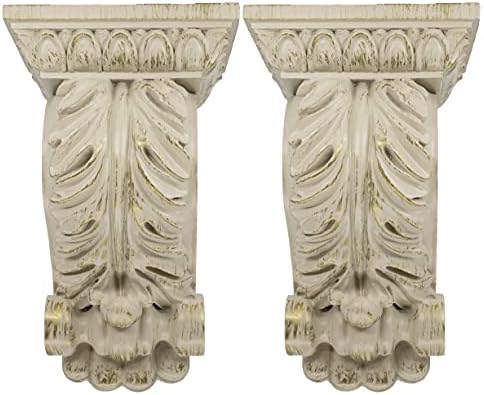 MERIVILLE Chatecu Drapery Sconce 2Pcs French White with Gold Highlight