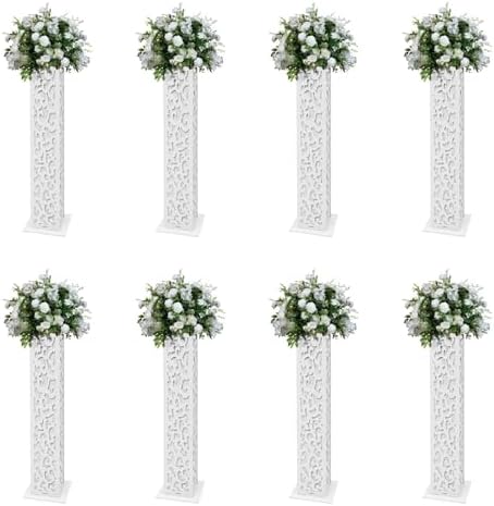 8PCS Wedding Flower Columns with LED Lights