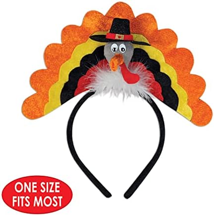 Beistle Turkey Headband Costume Accessory for Thanksgiving