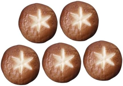IMIKEYA Realistic Shiitake Mushroom Models 5pcs