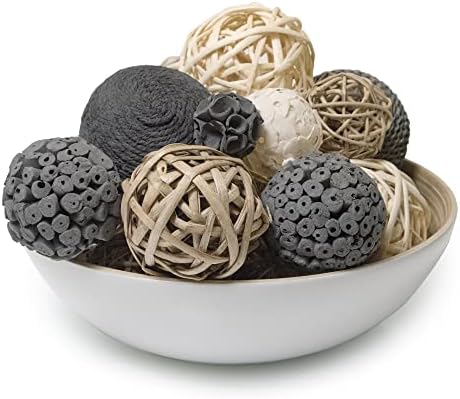 ANDALUCA Decorative Balls Vase Filler Bag Grey