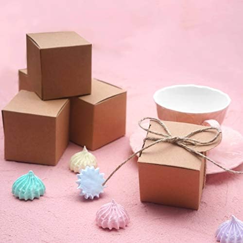 AWESON PARTY Kraft Paper Cube Favor Box Kit 50pc