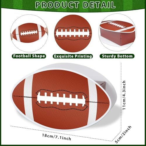 Lonfliness 24 Pack Football Shape Treat Boxes