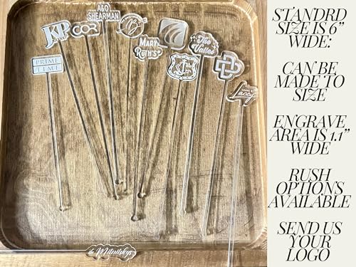 25pc Personalized Drink Stirrers Custom Name Stir Sticks