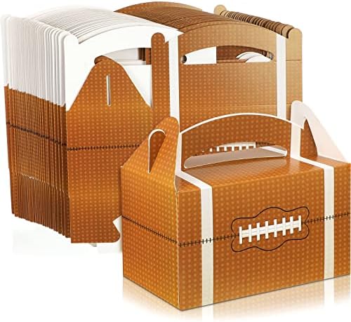 Zhehao 42 Pcs Football Treat Boxes with Handle