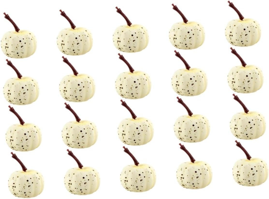 Garneck 20pcs Mini Artificial Pumpkins for Halloween Decorations